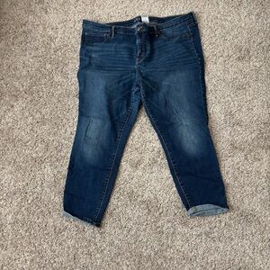 Ava & Viv Dark Blue Cropped Stretch Jeans